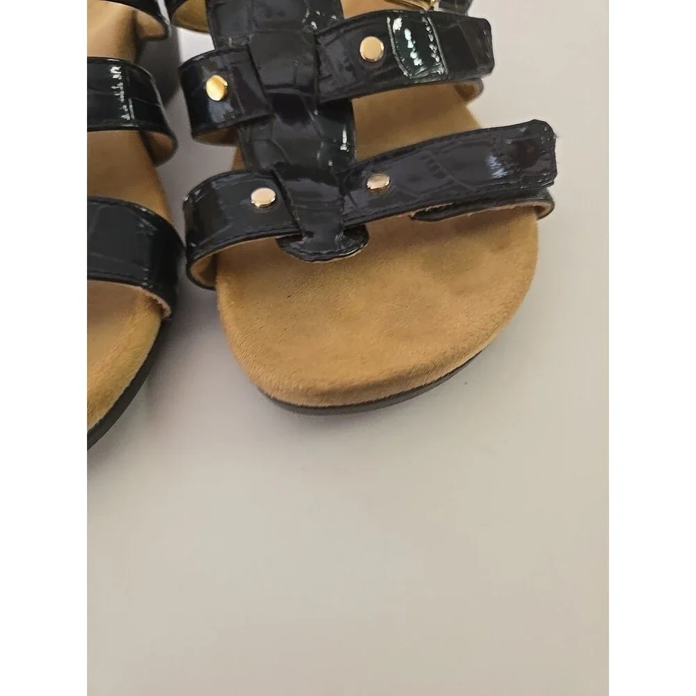 Vionic Women's 381 Park Radia Navy Blue Cork Wedge Sandals Shoes Size 6 M EUC - Picture 3 of 15
